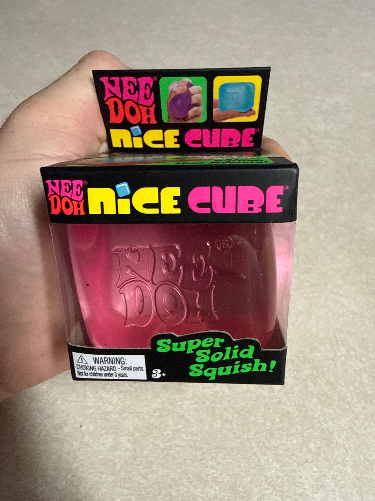 Nee Doh Nice Cube Squishy Blue or Pink