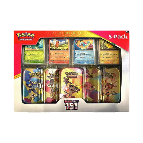 Pokemon 151 5 Tin Collection Box