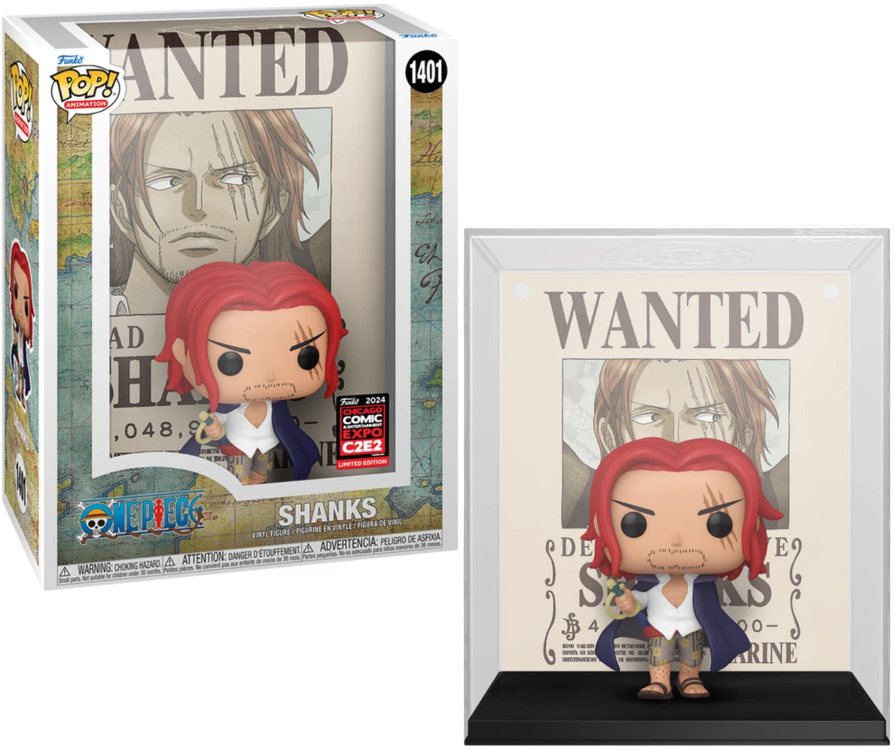 Funko Pop #1401 One Piece Shanks Wanted Poster C2E2 2024