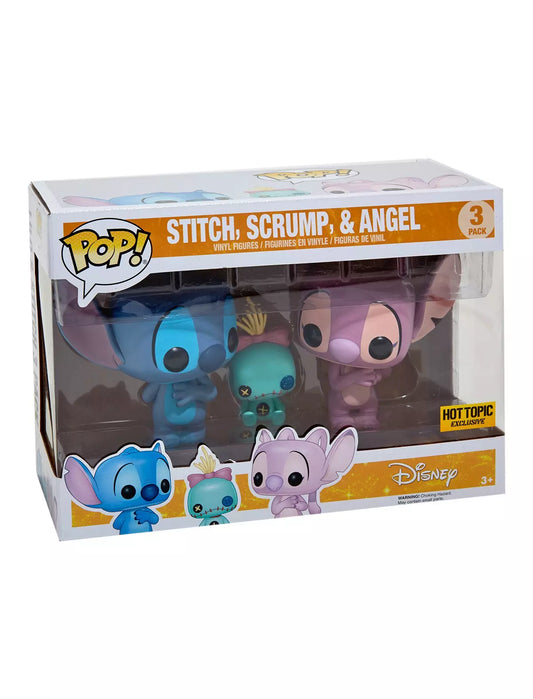 Funko Pop 3 Pack Disney Stitch, Scrump & Angel Hot Topic