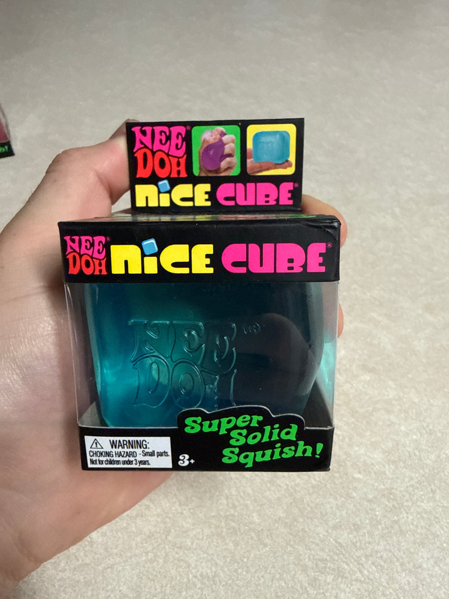 Nee Doh Nice Cube Squishy Blue or Pink
